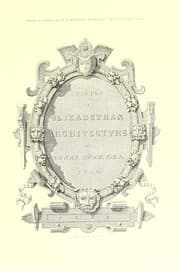 Cover of Details of Elizabethan architecture