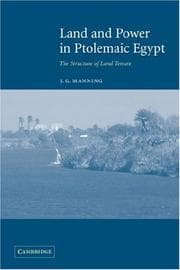 Cover of Land and Power in Ptolemaic Egypt
