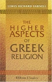 Cover of The higher aspects of Greek religion