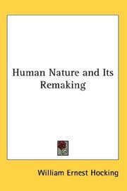 Cover of Human nature and its remaking