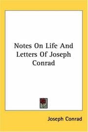 Cover of Notes On Life And Letters Of Joseph Conrad