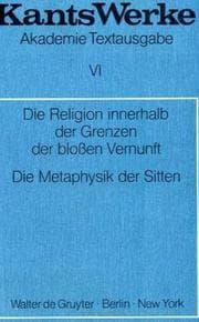 Cover of Die Religion innerhalb der Grenzen der blossen Vernunft