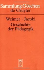 Cover of Geschichte der Pädagogik