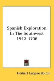 Cover of Spanish exploration in the Southwest, 1542-1706