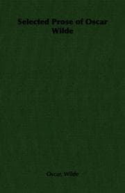 Cover of Selected Prose of Oscar Wilde
