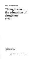 Cover of Thoughts on the Education of Daughters