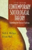 Cover of Contemporary sociological theory