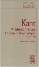 Cover of Prolegomena