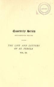 Cover of The life and letters of St. Teresa
