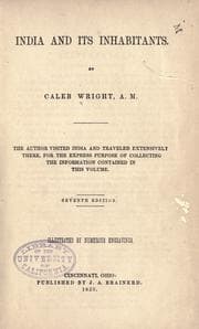 Cover of India and its inhabitants