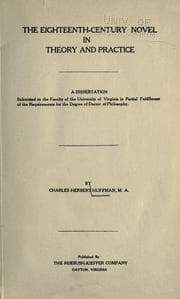 Cover of The eighteenth-century novel in theory and practice