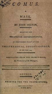 Cover of Comus