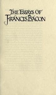 Cover of The essays of Francis Bacon