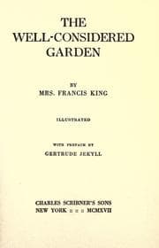 Cover of The well-considered garden