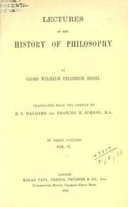 Cover of Vorlesungen über die Geschichte der Philosophie