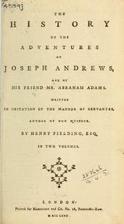 Cover of The History of the Adventures of Joseph Andrews