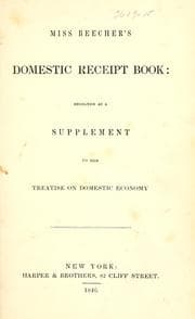 Cover of Miss Beecher's domestic receipt book