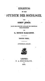 Cover of The study of sociology