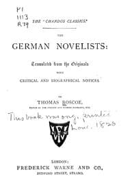 Cover of The German novelists