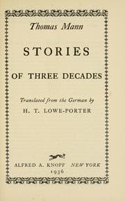 Cover of Stories of three decades