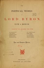 Cover of The poetical works of Lord Byron
