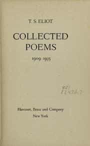 Cover of Collected poems, 1909-1935