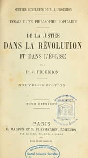 Cover of De la justice dans le révolution et dans l'église