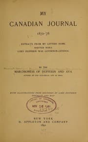 Cover of My Canadian journal, 1872-1878