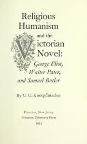 Cover of Religious humanism and the Victorian novel
