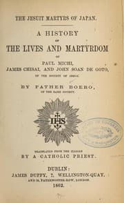 Cover of The Jesuit Martyrs of Japan