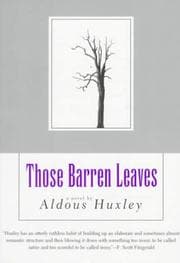 Cover of Those barren leaves, a novel