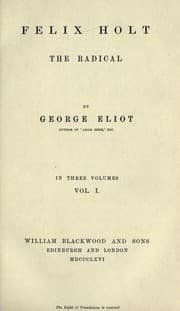 Cover of Felix Holt, the radical