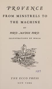Cover of Provence (Neglected books of the 20th century)