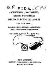 Cover of Vida, ascendencia, nacimiento, crianza y aventuras del Doctor Don Diego de Torres Villarroel