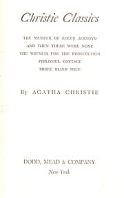 Cover of Christie Classics (And Then There Were None / Murder of Roger Ackroyd / Philomel Cottge / Three Blind Mice / Witness for the Prosecution)