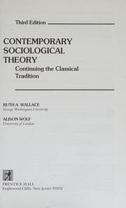 Cover of Contemporary sociological theory